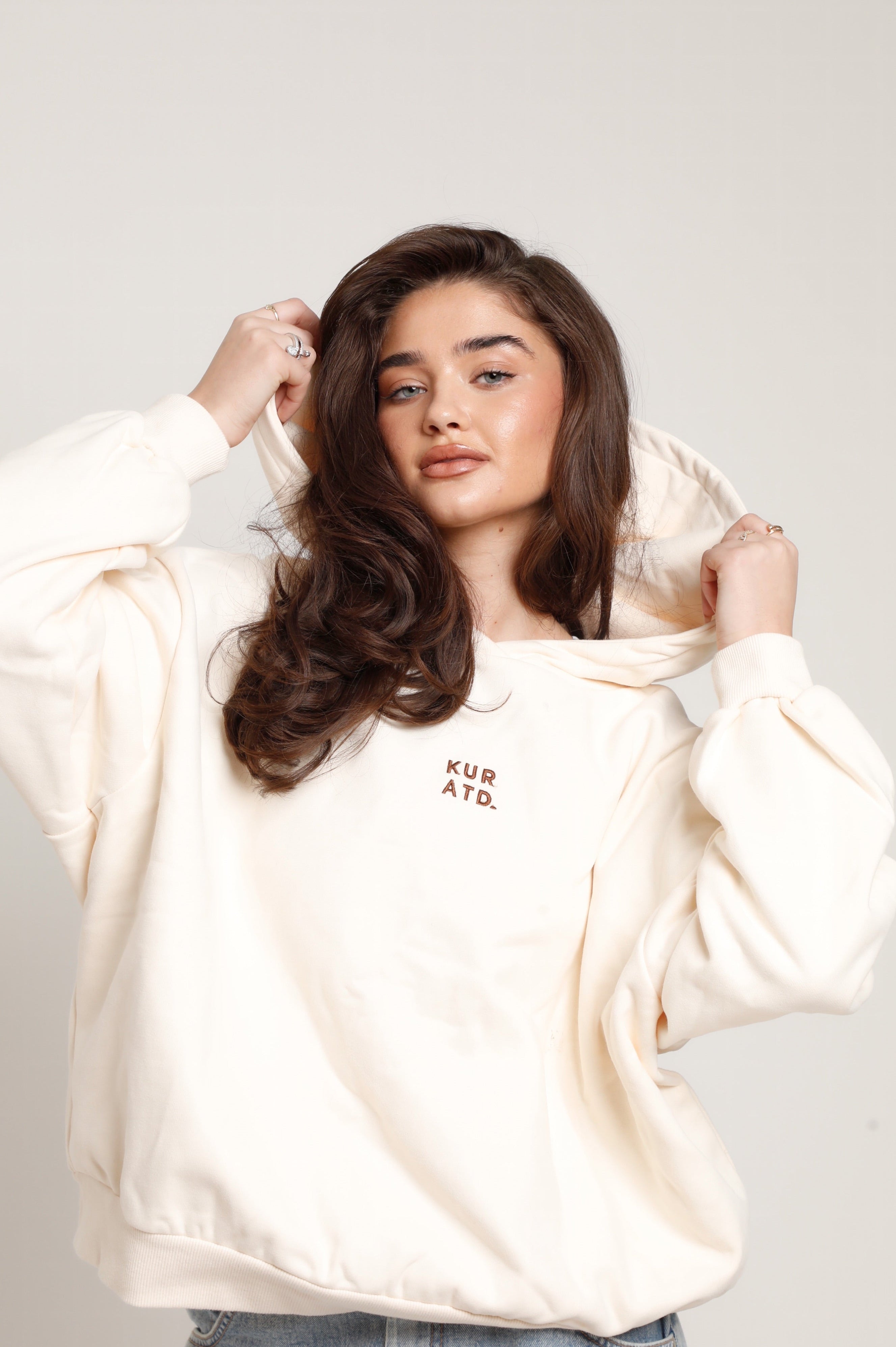 R13 フーディー SKETCH OVERSIZED HOODIE ECRU