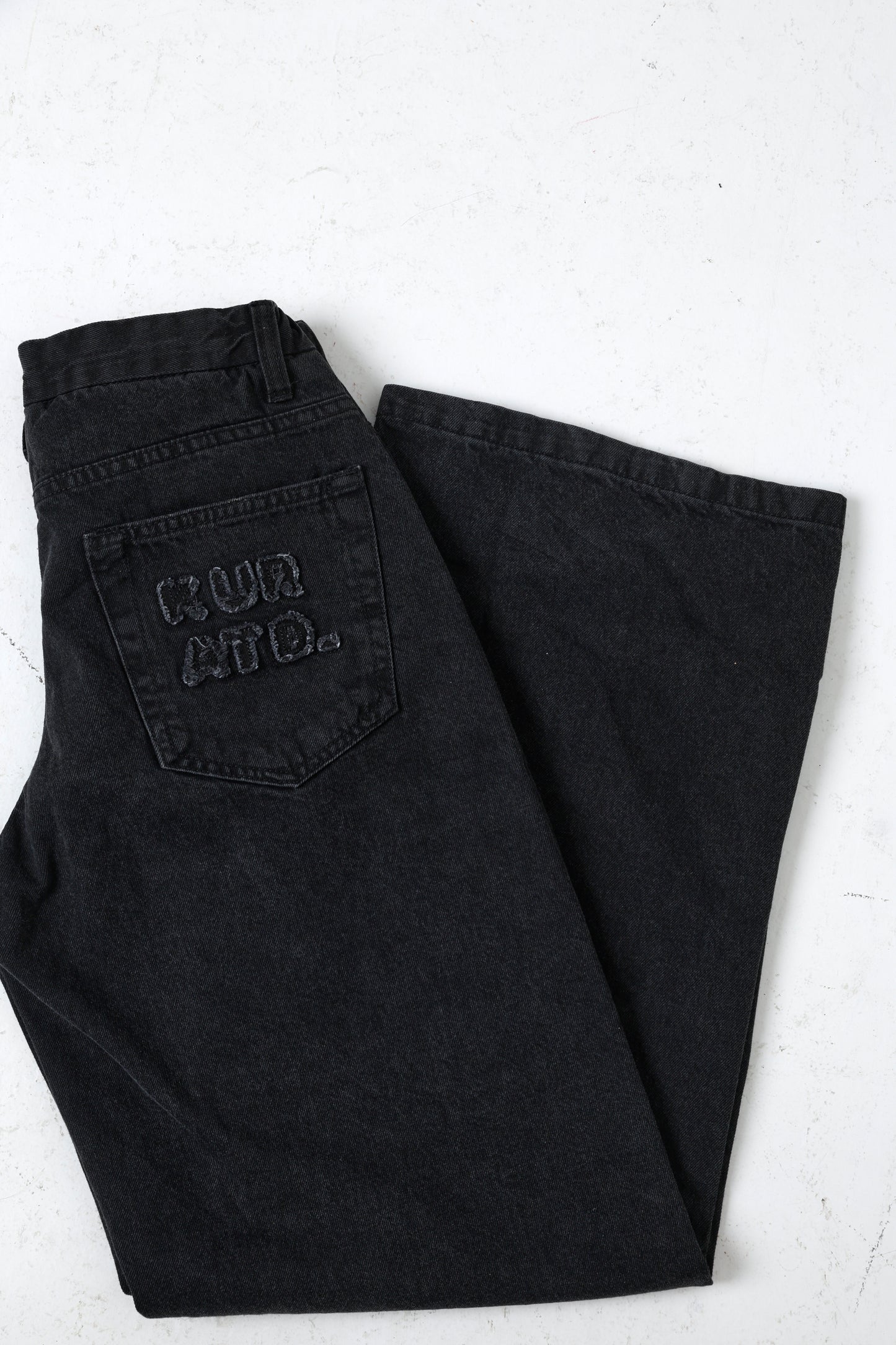 Kuratd Studio Adjustable Waist Black Denim Jeans