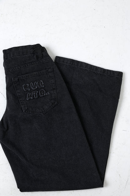 Kuratd Studio Adjustable Waist Black Denim Jeans