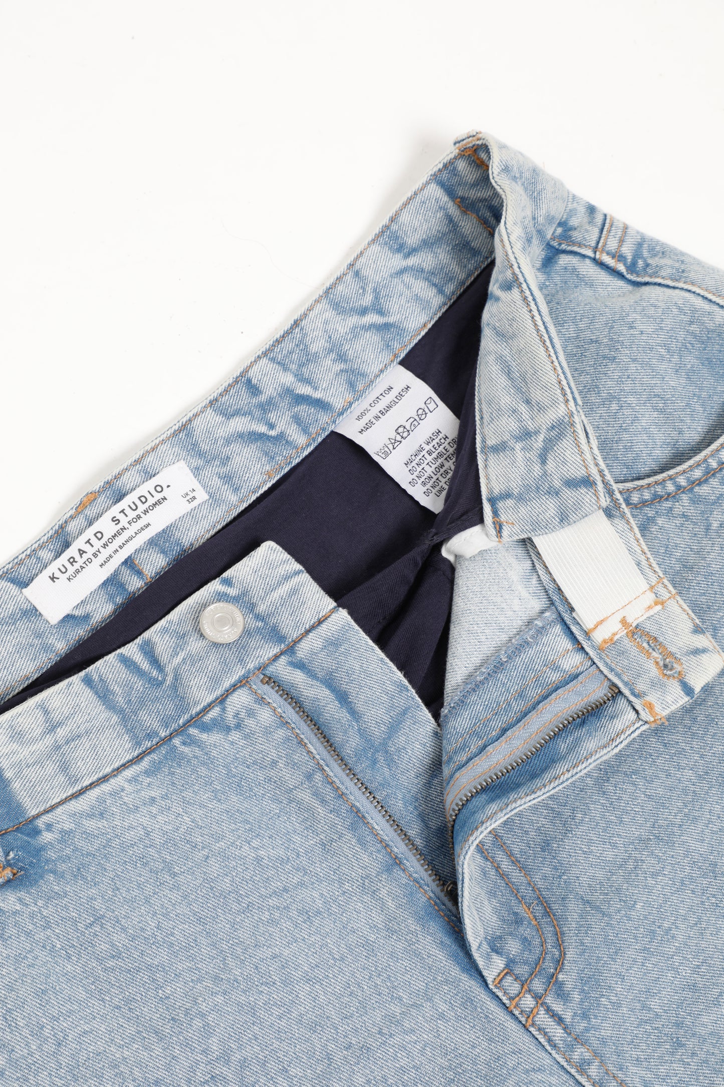 Kuratd Studio Adjustable Waist Blue Denim Jeans