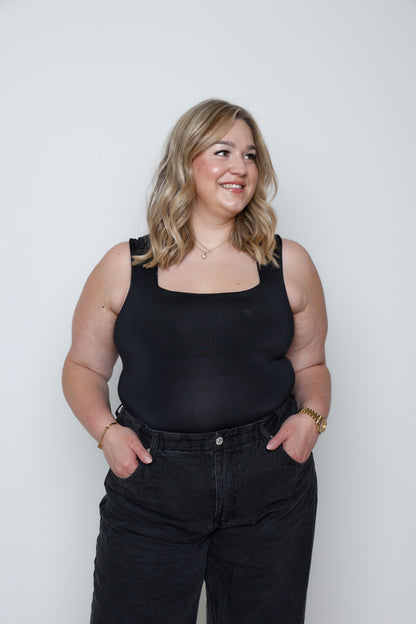 Kuratd Studio Adjustable Waist Black Denim Jeans