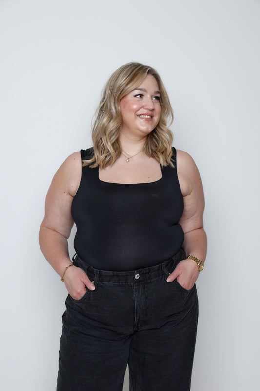 Kuratd Studio Adjustable Waist Black Denim Jeans