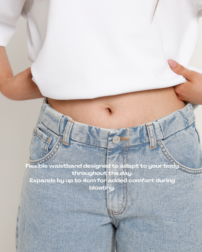 Kuratd Studio Adjustable Waist Blue Denim Jeans