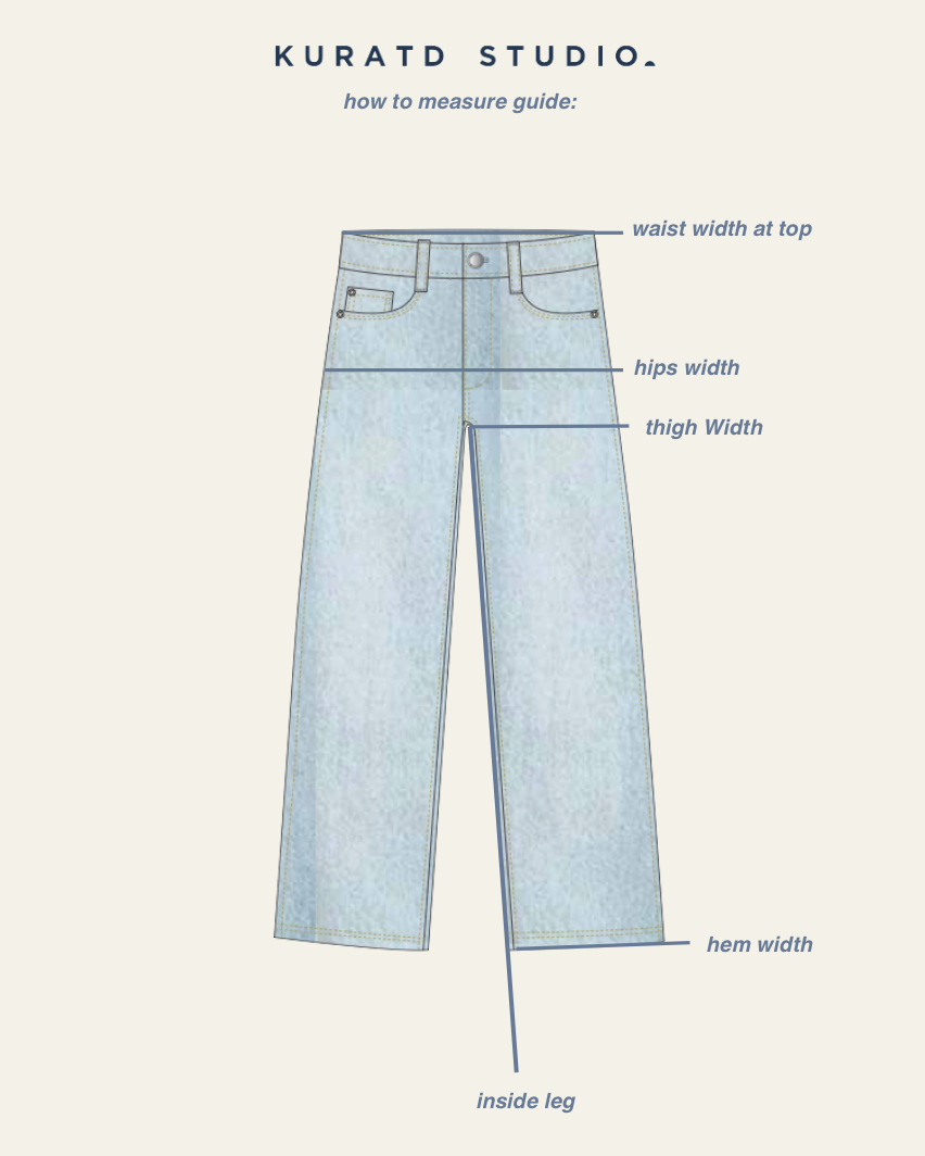 Kuratd Studio Adjustable Waist Blue Denim Jeans