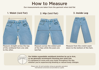 Kuratd Studio Adjustable Waist Blue Denim Jeans